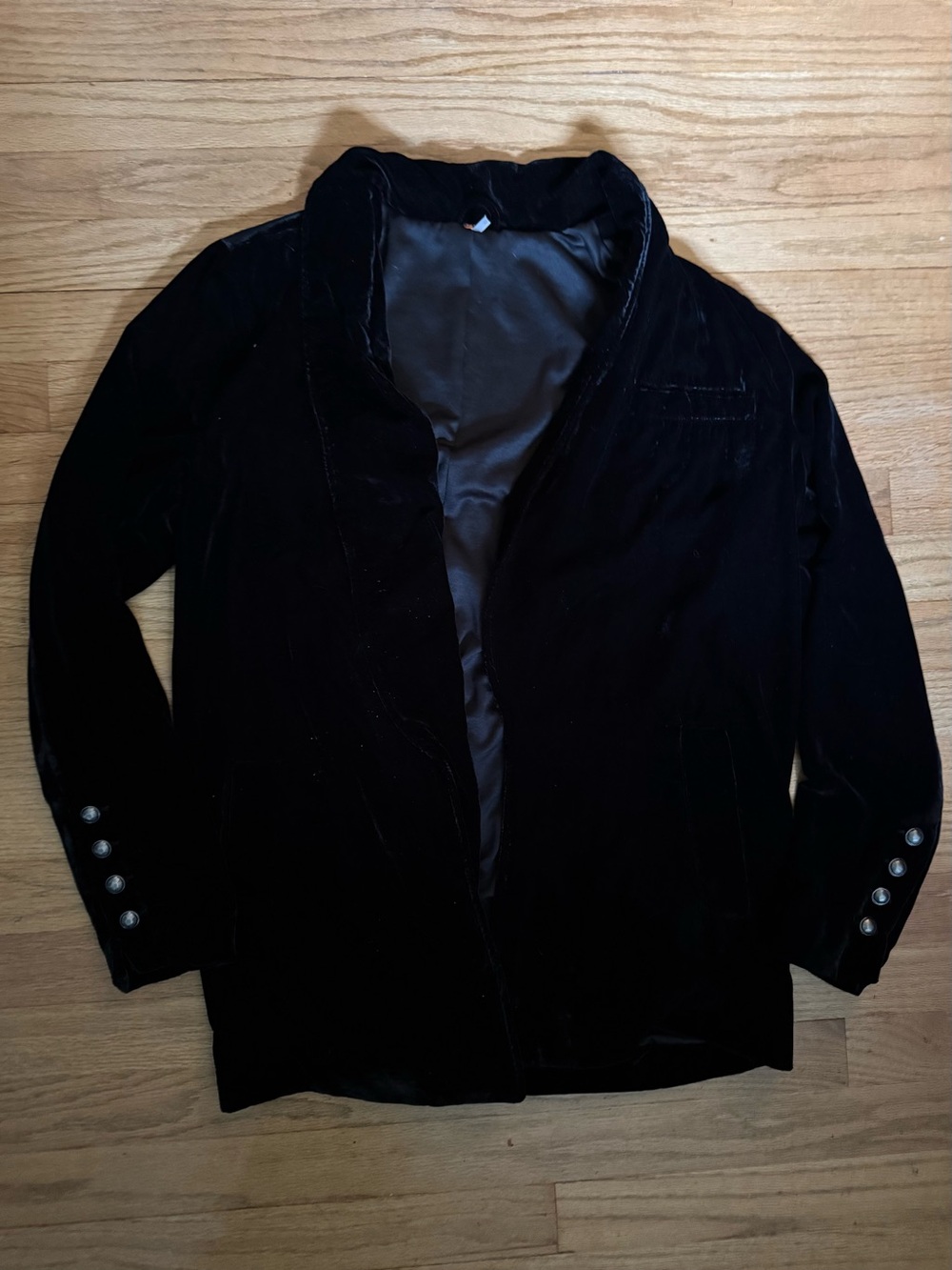 Free People Black Velvet Blazer Jacket